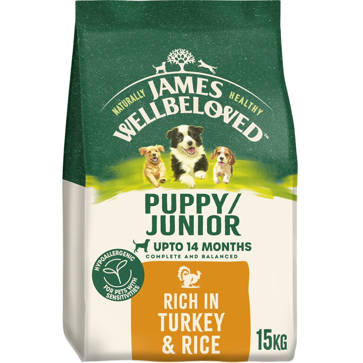 James Wellbeloved Turkey & Rice Puppy Dry Dog Food - 15kg_0
